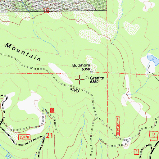 Topographic Map of Red Mountain, CA