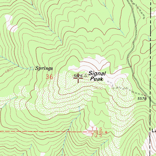 Topographic Map of Signal Peak, CA