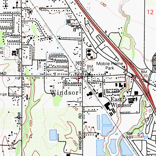 Topographic Map of Windsor, CA