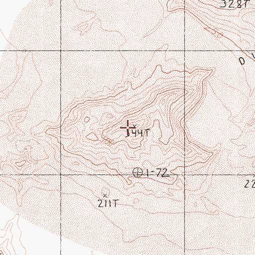 Topographic Map of Dumont Dunes, CA