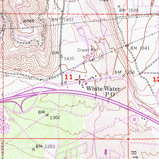 Topographic Map of White Water, CA