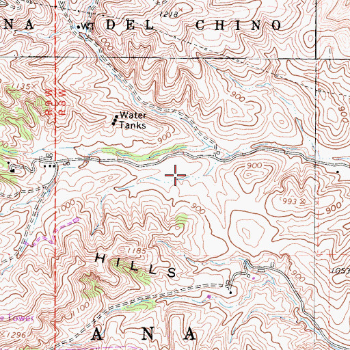 Topographic Map of Chino Hills, CA