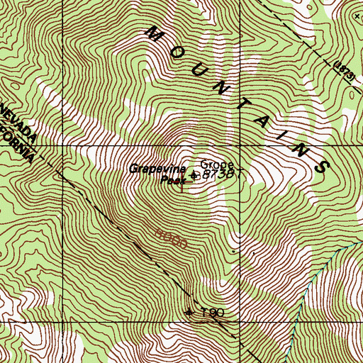 Topographic Map of Amargosa Range, NV