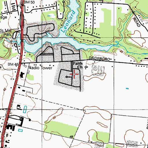 Topographic Map of Avalon Park, MD
