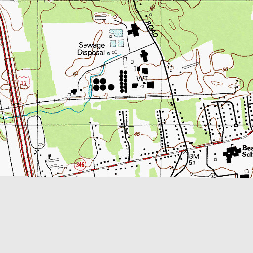 Topographic Map of Beaver Run Manor, MD