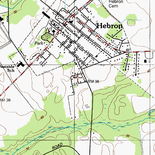 Topographic Map of Belle Haven, MD