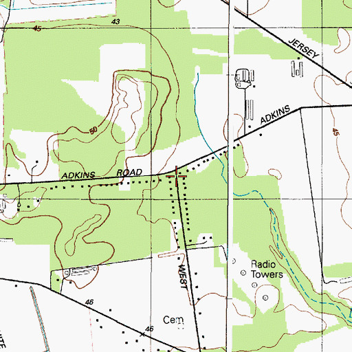 Topographic Map of Canterbury, MD