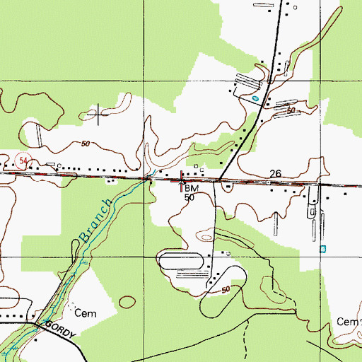 Topographic Map of Carey Acres, MD