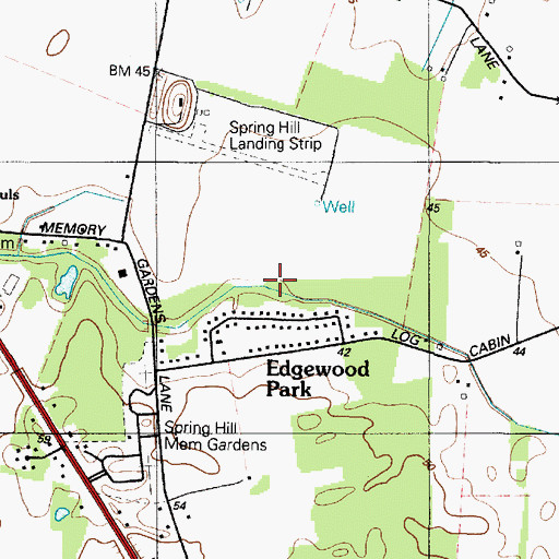 Topographic Map of Edgewood Park, MD