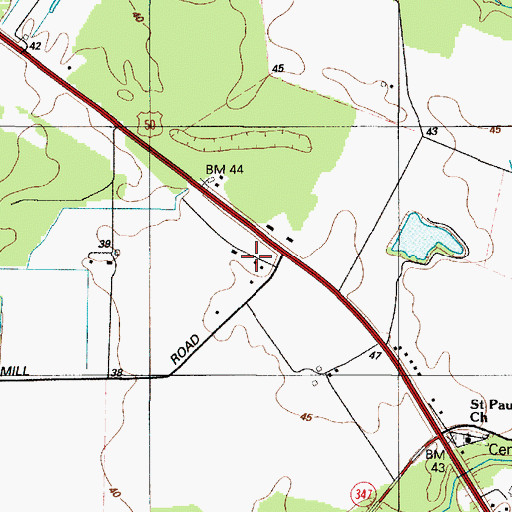 Topographic Map of Elliots Place, MD
