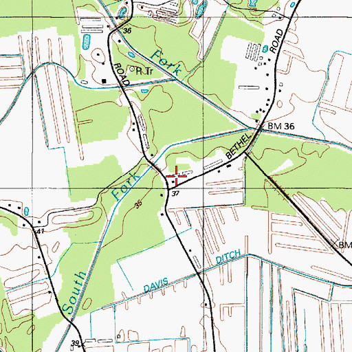 Topographic Map of Green Branch School (historical), MD