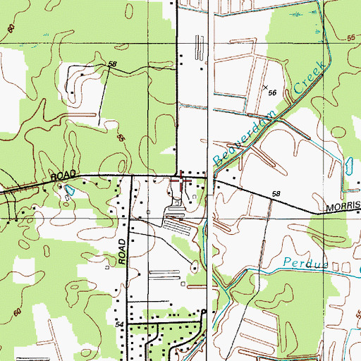 Topographic Map of Country Comforts, MD