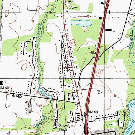 Topographic Map of Greenwood Manor, MD
