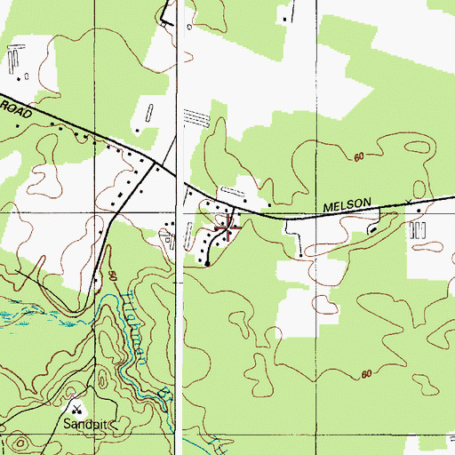 Topographic Map of Hampton Court, MD