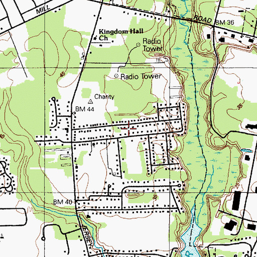 Topographic Map of Holland Heights, MD