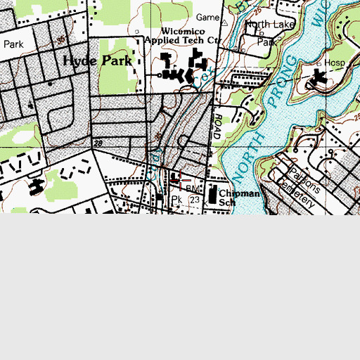 Topographic Map of Holy Trinity Baptist Church, MD