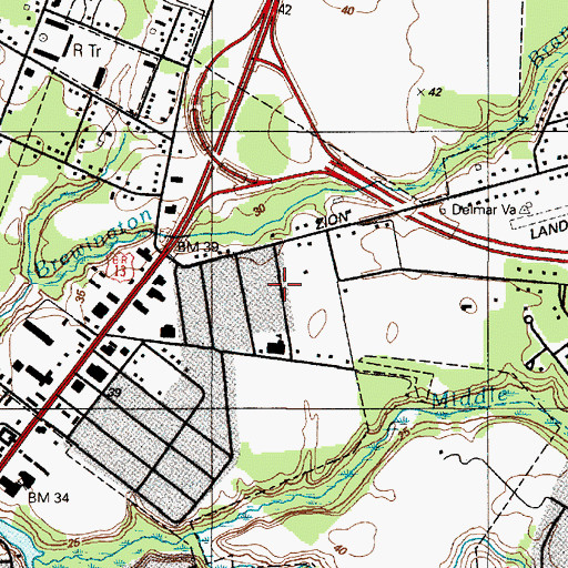 Topographic Map of Hudson Heights, MD