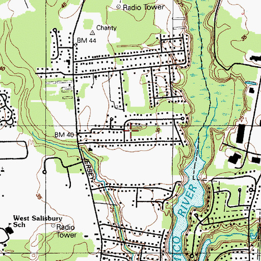 Topographic Map of Jersey Heights, MD
