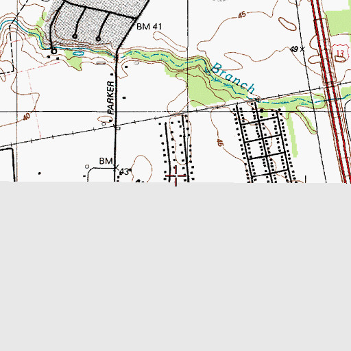 Topographic Map of Justice Heights, MD