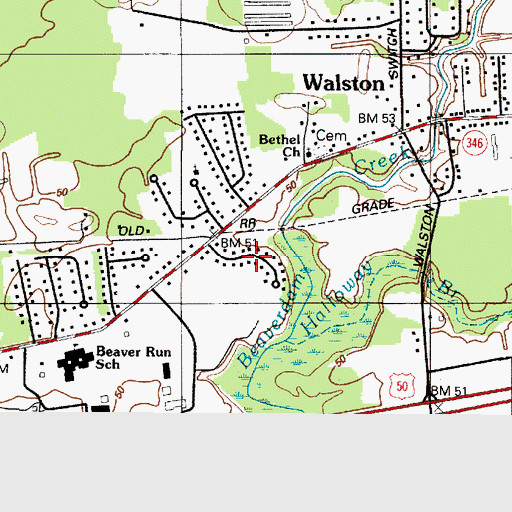 Topographic Map of Kenilworth, MD