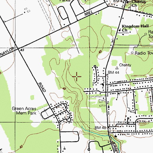 Topographic Map of Kirkwood, MD