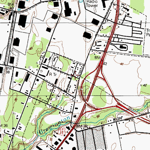 Topographic Map of Leonard Farm, MD