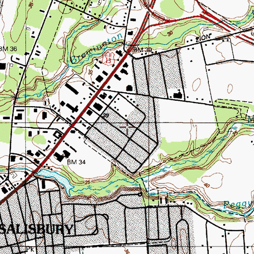 Topographic Map of Maple Plains, MD