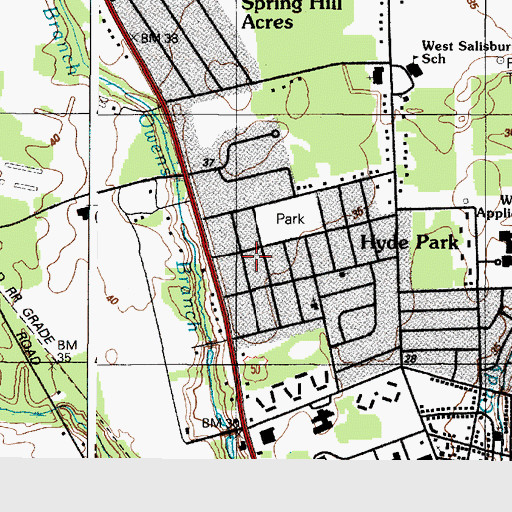Topographic Map of Manokin, MD