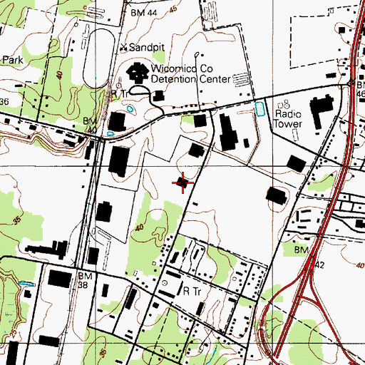Topographic Map of Maryland Workshop for the Blind, MD
