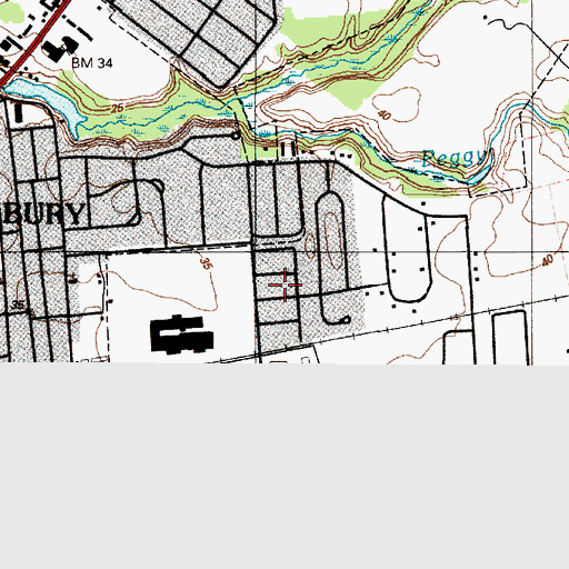 Topographic Map of Moss Hill Acres, MD