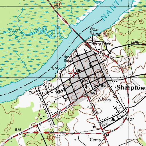 Topographic Map of Mount Vernon Church, MD