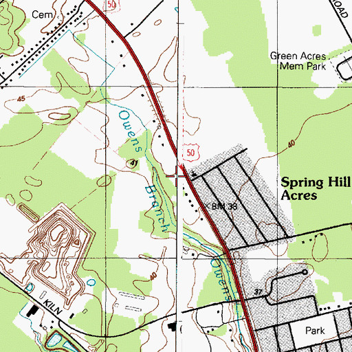 Topographic Map of Newland Park, MD