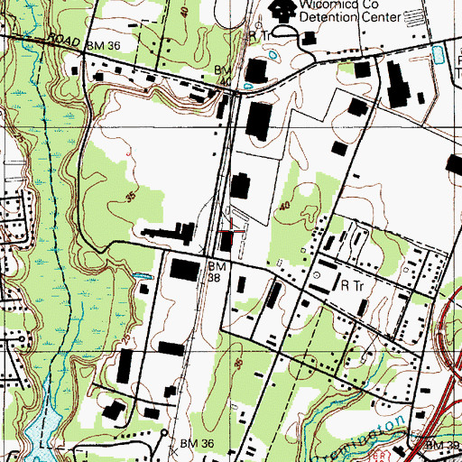 Topographic Map of Northwood Industrial Park, MD