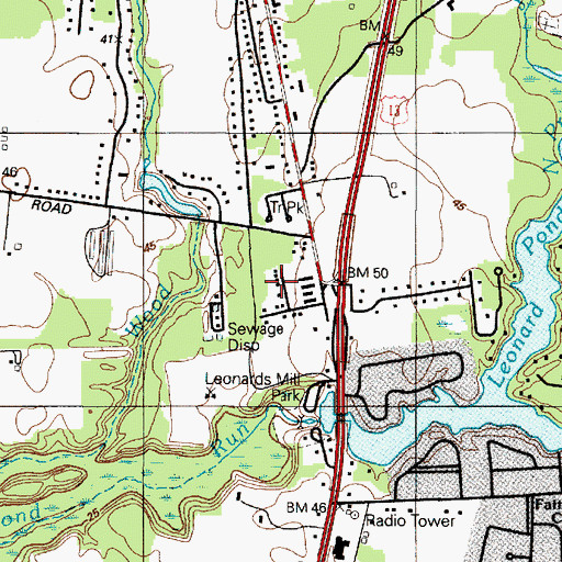 Topographic Map of Oak Haven, MD