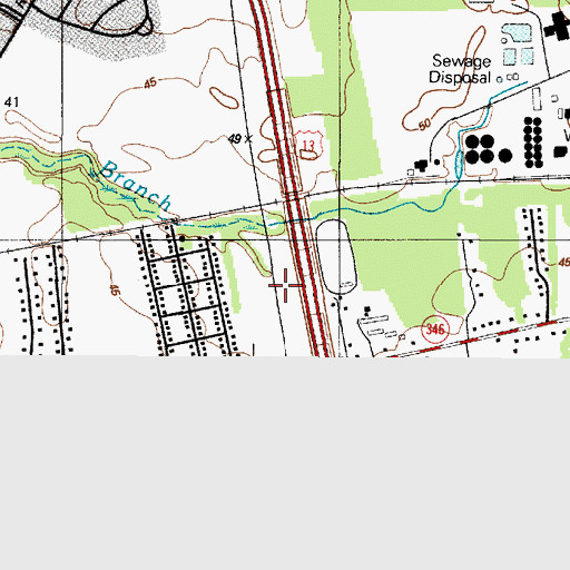 Topographic Map of Parker Heights, MD