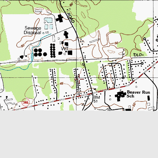 Topographic Map of Pine Grove, MD