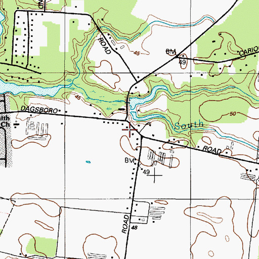 Topographic Map of Rum Ridge Estates, MD