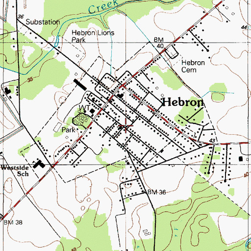 Topographic Map of Saint Pauls United Methodist Church, MD