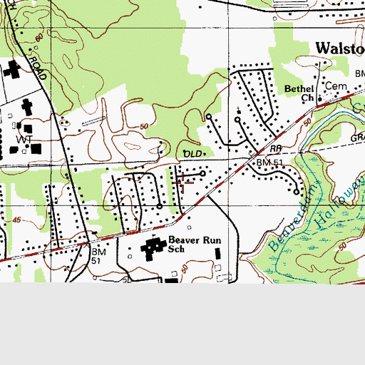 Topographic Map of Smithwood Manor, MD