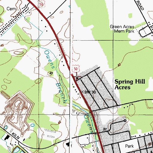 Topographic Map of Trinity Tabernacle Church of God, MD