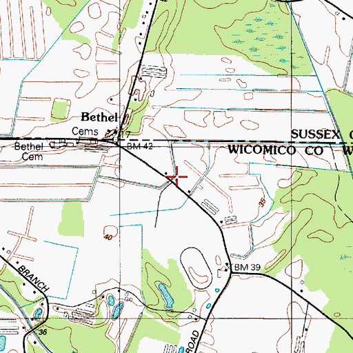 Topographic Map of Twilley, MD