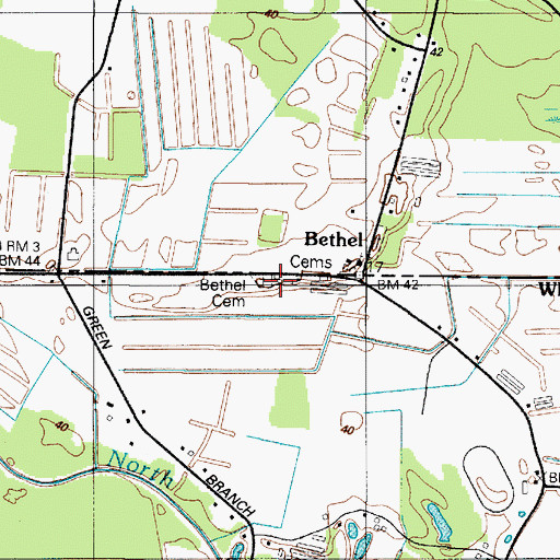 Topographic Map of Twilley Family Cemetery, MD