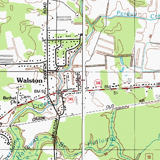Topographic Map of Walston Switch, MD