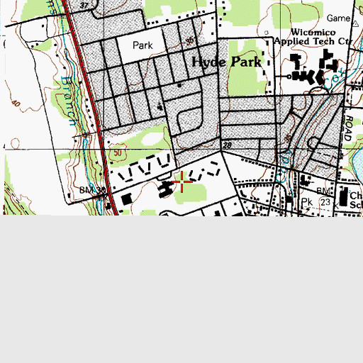 Topographic Map of Wicomico Nursing Home, MD
