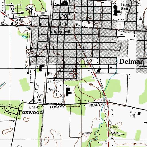 Topographic Map of Wilcher Park, MD