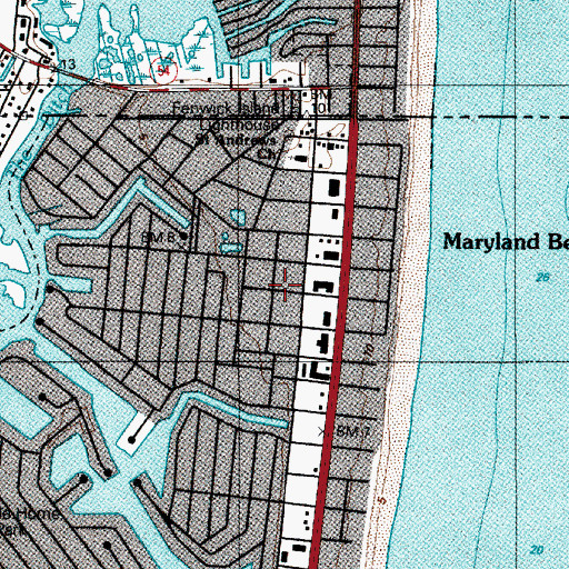 Topographic Map of Fenwick, MD