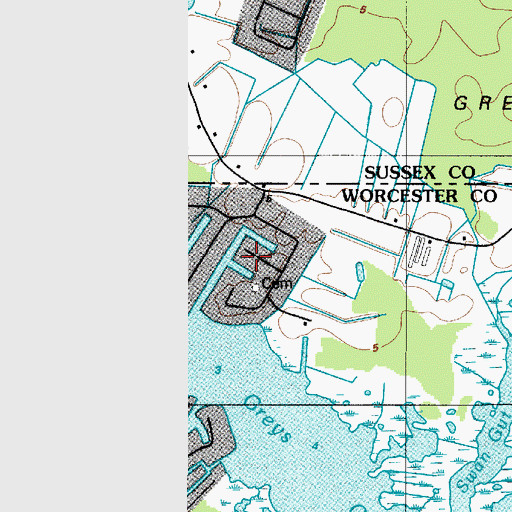 Topographic Map of Hidden Harbor, MD