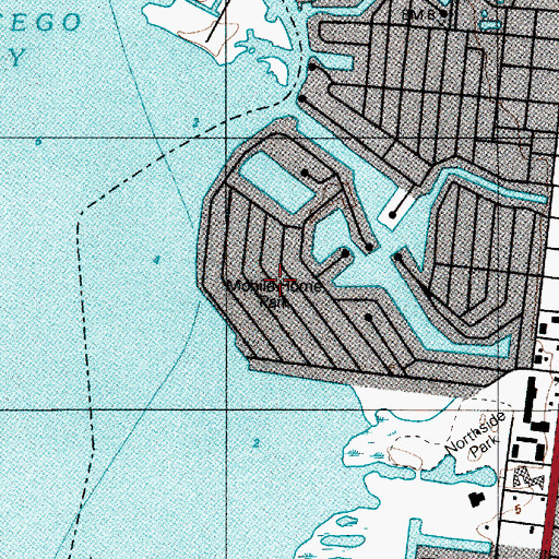 Topographic Map of Montego Bay Mobile Home Park, MD
