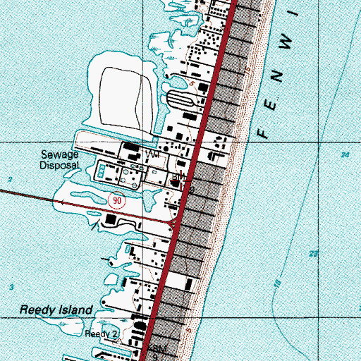 Topographic Map of North Ocean City Station Ocean City Post Office, MD
