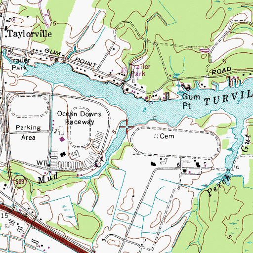 Topographic Map of Albatross Mobile Home Park, MD